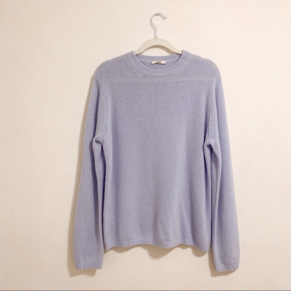 nap Sweaters - Nap Periwinkle Crewneck Cashmere Sweater Size L